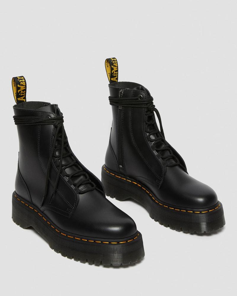 Men's Dr Martens Jarrick Smooth Leather Platform Boots Black | AU 563CTV